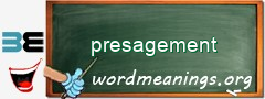 WordMeaning blackboard for presagement